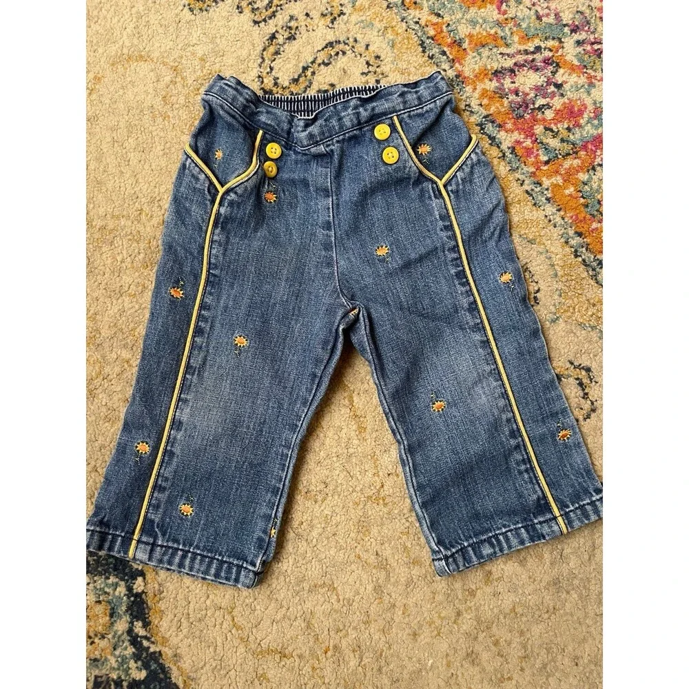 Vintage Gymboree sunflower fields jeans